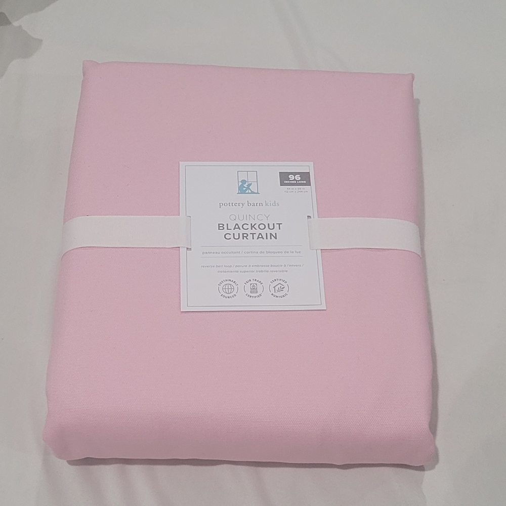 Pottery Barn Kids Pink Blackout Curtain